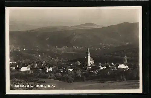 AK Giesshübl bei Mödling, Ortsansicht aus der Vogelschau