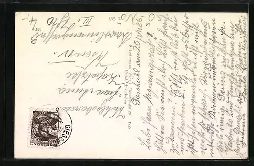 AK Giesshübl bei Mödling, Ortsansicht aus der Vogelschau