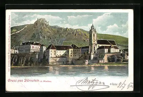 AK Dürnstein / Wachau, Kirche und Ruine