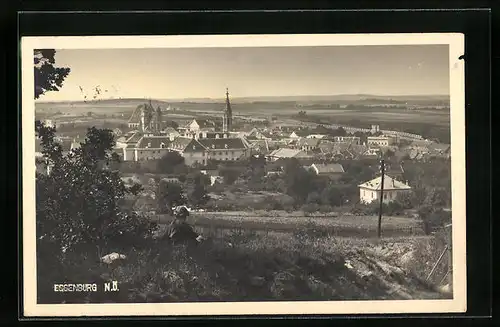 AK Eggenburg, Totalansicht mit Kirche