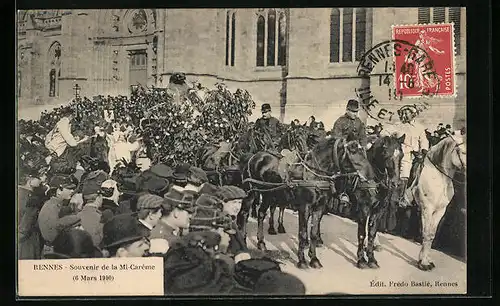 AK Rennes, Souvenir de la Mi-Carême