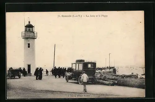 AK Cancale, La Jetée et le Phare