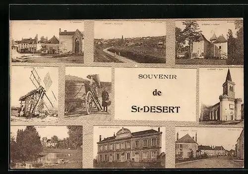 AK St-Désert, Le Moulin, L`Eglise, Vue Generale