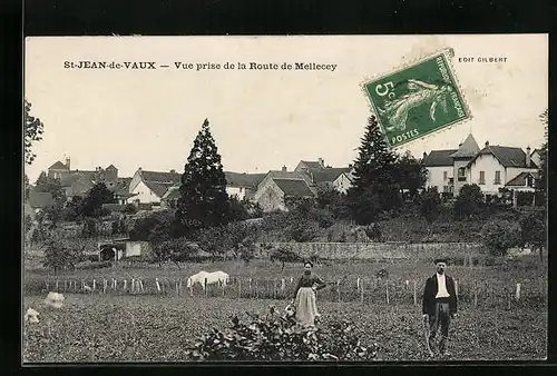 AK St-Jean-de-Vaux, Vue prise de la Route de Mellecey