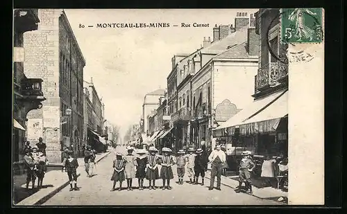 AK Montceau-les-Mines, Rue Carnot