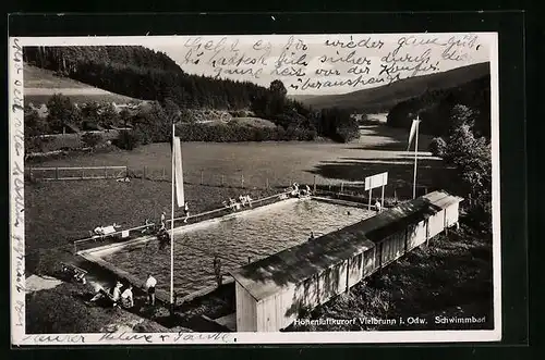 AK Vielbrunn /Odw., Schwimmbad im Höhenluftkurort