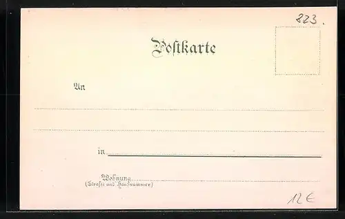 Lithographie Reichenhall, Haus am Thumsee