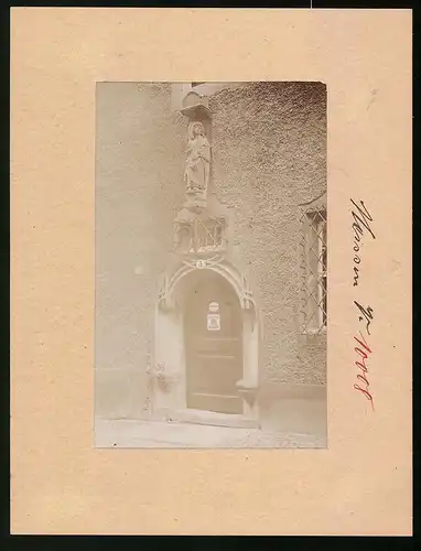 Fotografie Brück & Sohn Meissen, Ansicht Meissen i. Sa., Blick auf das Domdechanei Portal, K.S. Notariat Fr. Fraucke