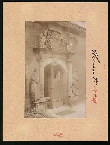 Fotografie Brück & Sohn Meissen, Ansicht Meissen i. Sa., Portal der St. Afra Kirche Süd