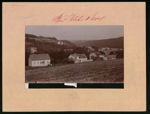 Fotografie Brück & Sohn Meissen, Ansicht Bad Elster, Teilansicht des Ortes mit Wohnhäusern