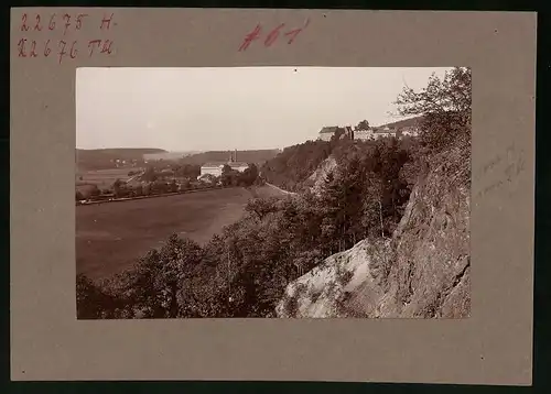 Fotografie Brück & Sohn Meissen, Ansicht Sachsenburg, Blick auf das Schloss Sachsenburg im Zschopautal