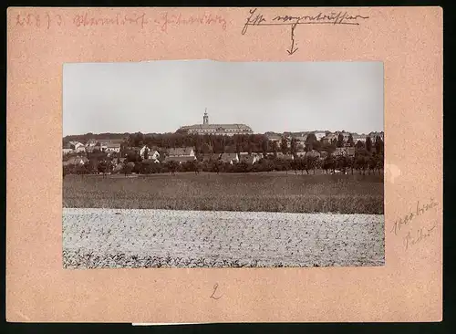 Fotografie Brück & Sohn Meissen, Ansicht Wermsdorf, Blick auf die Stadt mit Schloss Hubertusburg