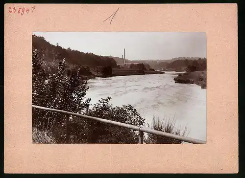 Fotografie Brück & Sohn Meissen, Ansicht Nerchau, Blick auf die Fabrik an der Mulde