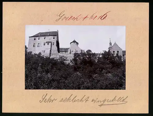 Fotografie Brück & Sohn Meissen, Ansicht Goseck a. Saale, Blick auf das Schloss Goseck
