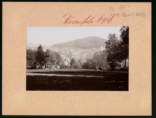 Fotografie Brück & Sohn Meissen, Ansicht Bärenfels i. Erzg., Blick auf den Ort vom Wald aus