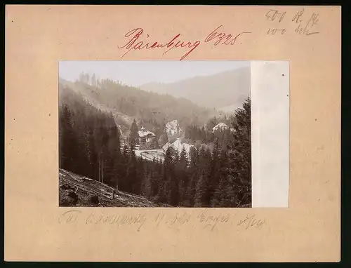 Fotografie Brück & Sohn Meissen, Ansicht Bärenburg i. Erzg., Blick in das Tal Bärenburg mit Hotel