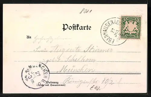 Lithographie Schäftlarn, Brauerei und Gasthaus, Kloster Schäftlarn, Inneres der Kirche