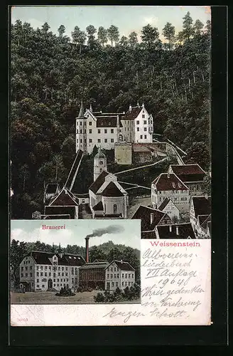 AK Weissenstein, Ansicht der Brauerei, Schloss