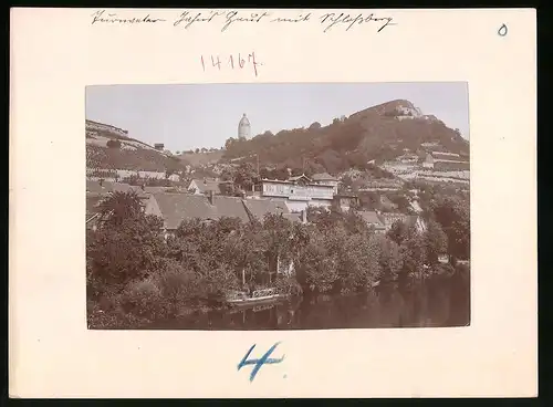 Fotografie Brück & Sohn Meissen, Ansicht Freyburg a. U., Unstrutpartie mit Blick zum Turnvater Jahn Haus