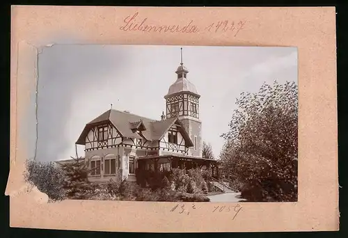 Fotografie Brück & Sohn Meissen, Ansicht Liebenwerda, Blick auf das Haus des Eisenmoorbad
