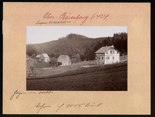 Fotografie Brück & Sohn Meissen, Ansicht Oberbärenburg, Partie bei Hagen im Wald, Haus Bergheimat