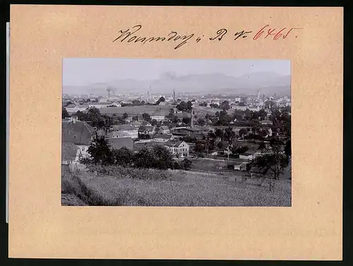 Fotografie Brück & Sohn Meissen, Ansicht Warnsdorf i. B., Blick auf die Stadt mit Wohnhäusern