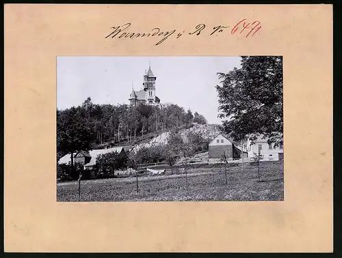 Fotografie Brück & Sohn Meissen, Ansicht Warnsdorf i. B., Partie an der Burgbergwarte