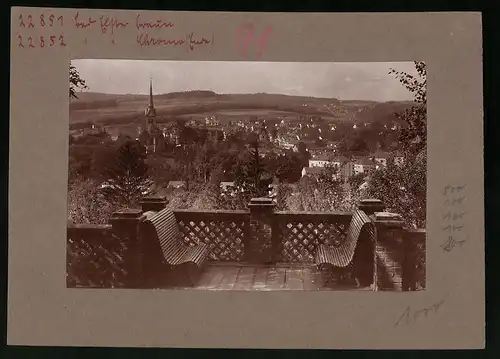 Fotografie Brück & Sohn Meissen, Ansicht Bad Elster, Blick auf die Stadt von der Bettybank aus gesehen