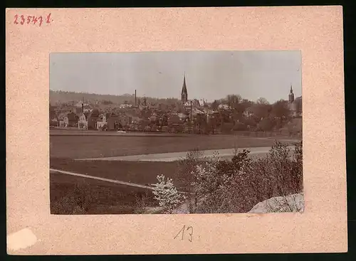 Fotografie Brück & Sohn Meissen, Ansicht Wilsdruff i. Sa., Blick auf den Ort mit Kirche