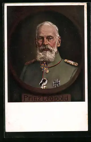 Künstler-AK Prinz Leopold von Bayern im Portrait