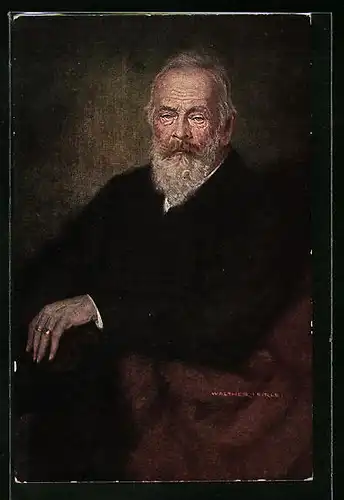 Künstler-AK Portrait des Prinzregenten Luitpold von Bayern im hohen Alter
