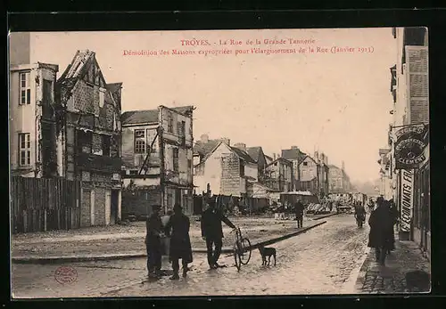AK Troyes, La Rue de la Grande Tannerie