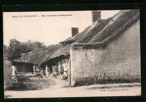 AK Mailly-le-Camp, Une Chaumière Champenoise