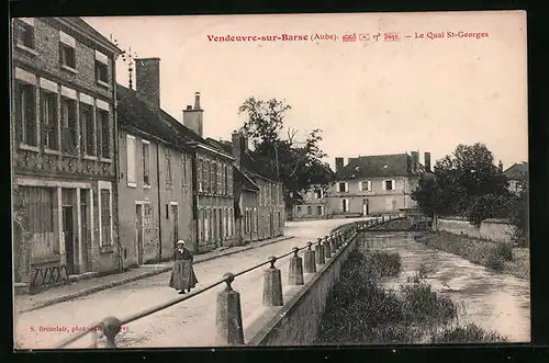 AK Vendeuvre-sur-Barse, Le Quai St-Georges