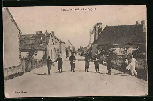 AK Mailly-le-Camp, Rue du Jard