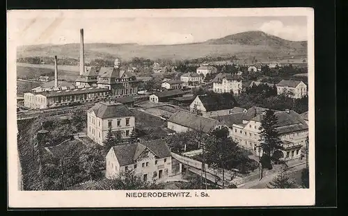AK Niederoderwitz /Sa., Ortsansicht aus der Vogelschau