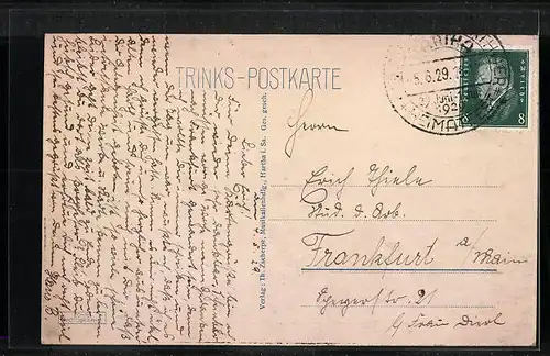 AK Hartha /Sa., Blick in die Pestalozzistrasse