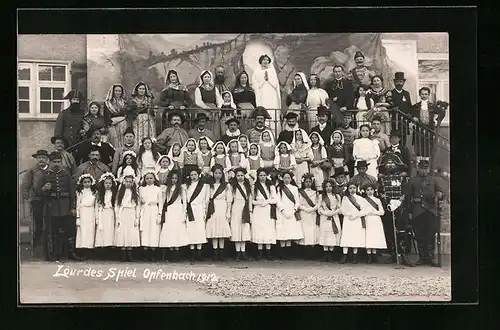 Foto-AK Opfenbach, Lourdes-Spiel 1912