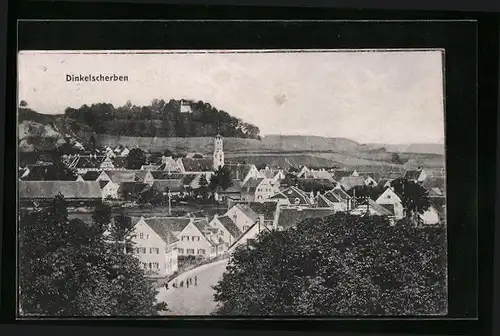 AK Dinkelscherben, Ortsansicht aus der Vogelschau