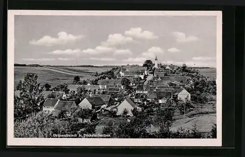 AK Grünenbaindt bei Dinkelscherben, Gesamtansicht von oben