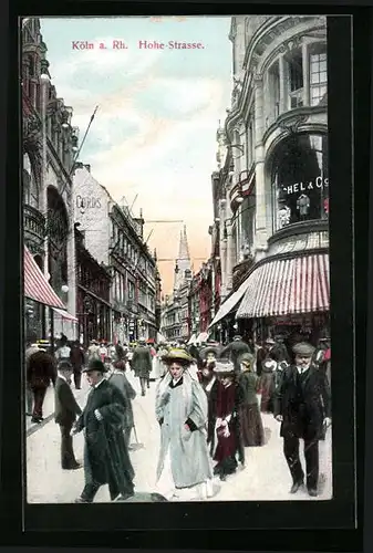 AK Köln a. Rh., Hohe Strasse mit Passanten