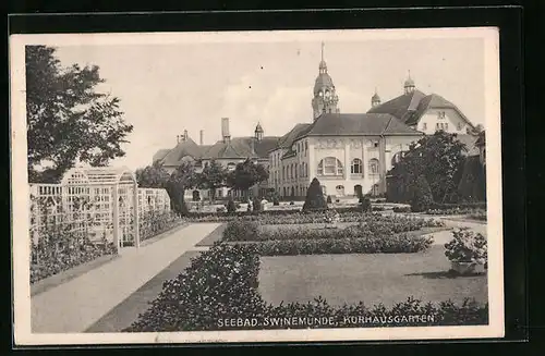 AK Swinemünde, Idyll im Kurhausgarten