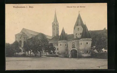 AK Weissenhorn i. Bay., Oberes Tor mit Kirche