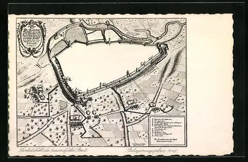 Künstler-AK Dinkelsbühl, Belagerungsplatz 1648, Belagerung durch Feldmarschall Wrageln