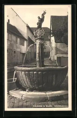 AK Külsheim i. Baden, Ansicht des Wedbrunnens