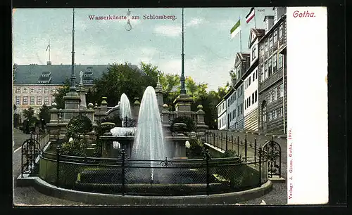AK Gotha, Wasserkünste am Schlossberg