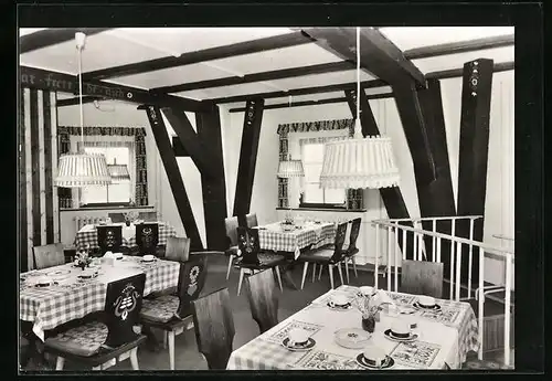 AK Banzkow /Kr. Schwerin, Gaststätte Lewitzmühle - I. Etage