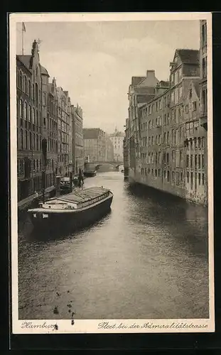 AK Hamburg, Fleet bei der Admiralitätstrasse mit Boot