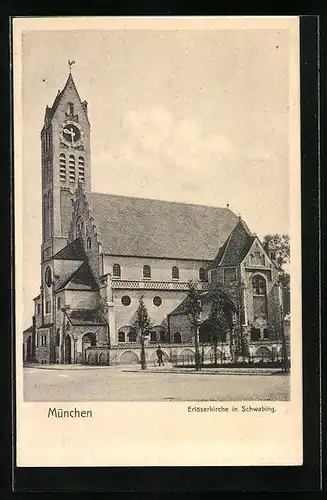 AK München, Erlöserkirche in Schwabing