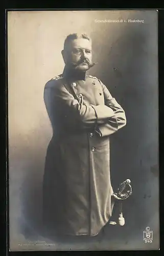 AK Generalfeldmarschall Paul von Hindenburg in Uniform